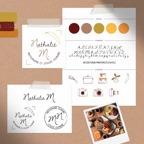 charte graphique photographe culinaire graphiste cookie comète