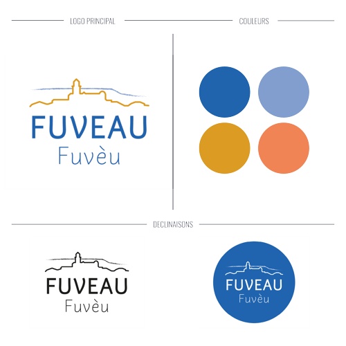 logo identité visuelle ville Fuveau graphiste cookie comète